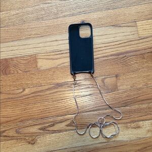 Bandolier Black/Ivory phone case with pocket for credit cards/cash.